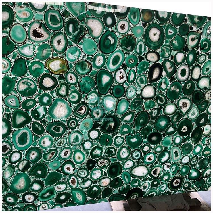 Translucent Green Agate Backlit Slab