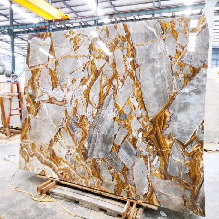 Italy Golden Leaf Marble Slab