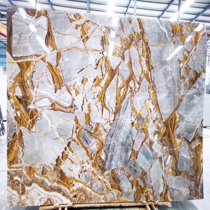 Italy Golden Leaf Marble Slab