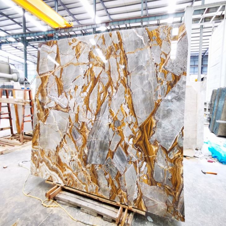 Italy Golden Leaf Marble Slab