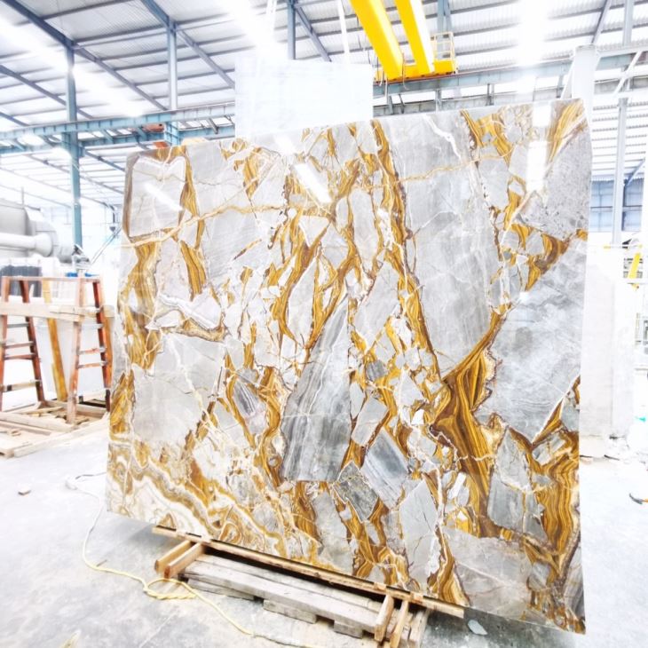 Italy Golden Leaf Marble Slab