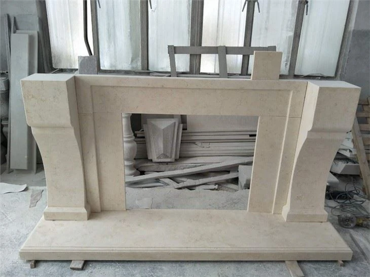 Simply stone fireplace