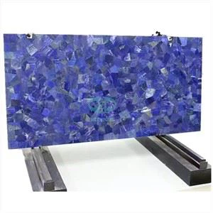Blue Lapis Lazuli brangakmenių plokštė