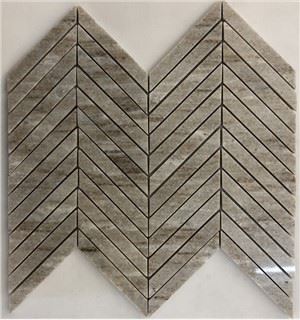 „Chevron“ poliruota marmurinė mozaikinė plytelė